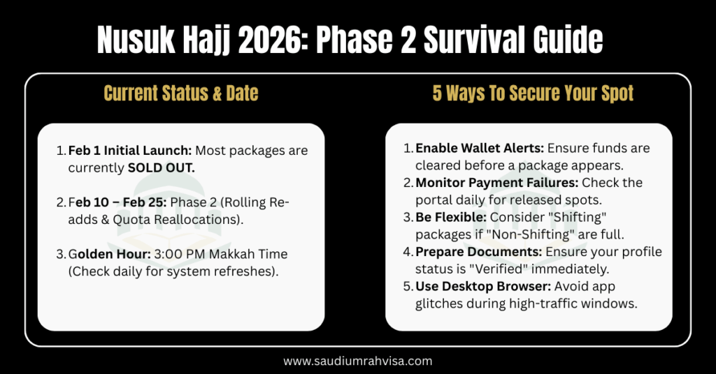 Nusuk Hajj 2026: Phase 2 Booking Survival Guide